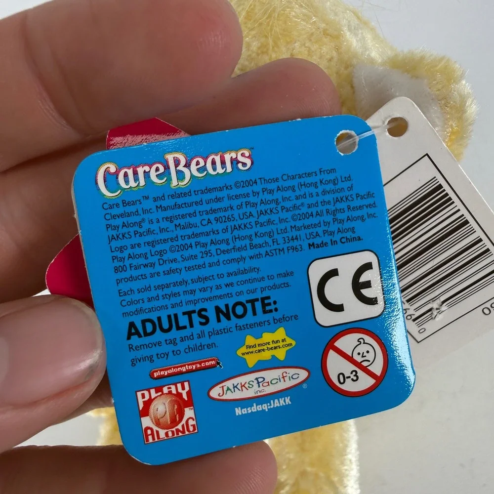 Care Bears Funshine Bear Plush Special Edition Charmers Series 7 2004 30560